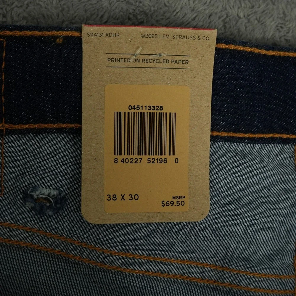NWT Levi's 511 Slim Jeans Mens 38x30 Dark Wash Blue Stretch Cotton Denim Pants